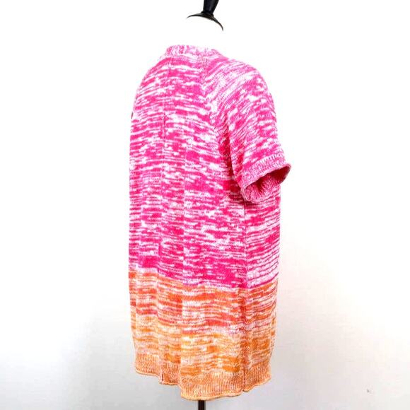 Lane Bryant Size 18/20 Open Cardigan Knit Sweater Ombre Pink Orange - Picture 5 of 11